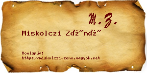 Miskolczi Zénó névjegykártya